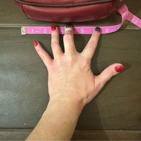 Sole Society Douga Burgundy Red Square Zipper Adjustable Crossbody Handbag - Picture 15 of 16